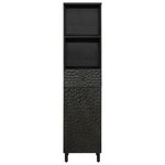 vidaXL Armoire de salle de bain noir 38x33x160 cm bois massif manguier