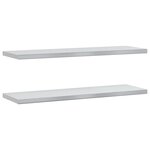 vidaXL Étagères murales 2 Pièces 100x30x3 cm argenté acier inoxydable
