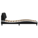 vidaXL Cadre de lit sans matelas noir et blanc 90x190 cm similicuir