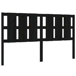 vidaXL Tête de lit Noir 185 5x4x100 cm Bois massif de pin