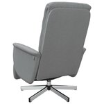 vidaXL Fauteuil inclinable avec repose-pieds gris clair tissu