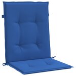 vidaXL Coussins de chaise de jardin à dossier bas lot de 2 bleu royal