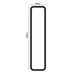 Miroir décoration moderne design mural 120 x 40 cm marron 03_0010187