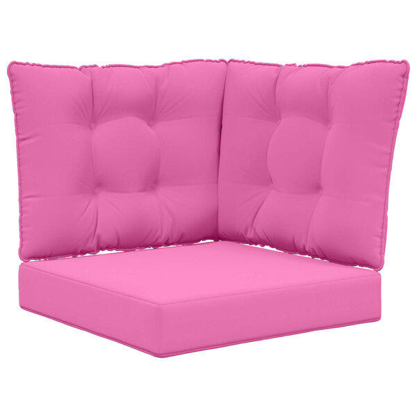 vidaXL Coussin de canapé d'extérieur 3 Pièces Rose Polyester