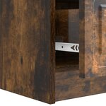 vidaXL Meuble TV Chêne fumé 147 x 34 5 x 27 cm Bois d'ingénierie