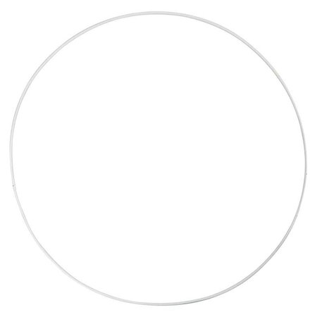 5 cercles en métal blanc - Ø 30 cm