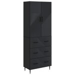 vidaXL Ensemble de Meubles 2 Pièces Noir 66 x 34 5 x 90 cm