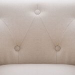 vidaXL Fauteuil Lin clair Tissu