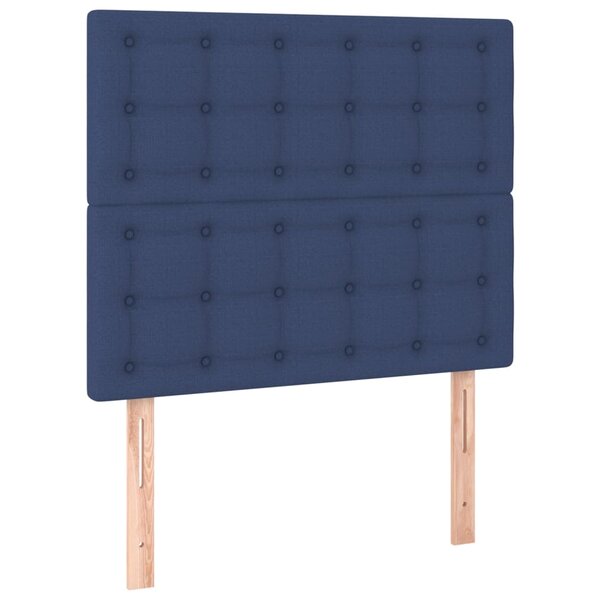 vidaXL Têtes de lit 2 Pièces Bleu 80x5x78/88 cm Tissu