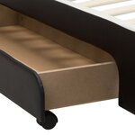 vidaXL Cadre de lit avec LED Noir Similicuir 100 x 200 cm