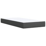 vidaXL Sommier à lattes de lit et matelas Gris foncé 90x190 cm Tissu
