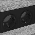 vidaXL Table de nuit avec station de chargement 2 Pièces Sonoma gris