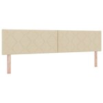 vidaXL Lit à ressort LED avec matelas Crème 200 x 200 cm tissu