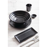 Grand bol noir 230 mm kristallon fusion olympia  - boîte de 4 - mélamine x86mm
