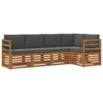 vidaXL Ensemble de canapé d'angle 5 Pièces Naturel et Anthracite