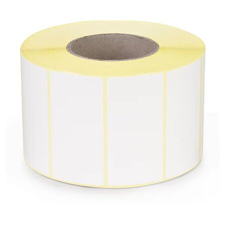 Étiquette papier blanc mat pour imprimante jet d'encre couleur 100 x 50 mm diamètre 76 mm (lot de 1275)