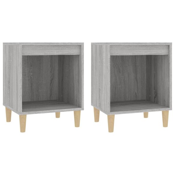 vidaXL Tables de chevet 2 Pièces Sonoma gris 40x35x50 cm