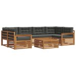 vidaXL Ensemble de canapés d'extérieur 7 pc Naturel et Anthracite