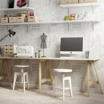 Plateau de bureau en pin massif 120 x 60 x 1 8 cm