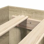 vidaXL Cadre de lit chêne sonoma 135x190 cm bois d'ingénierie