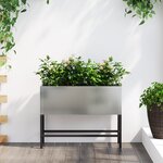 vidaXL Jardinière Élevée 60x26x45 cm Acier Galvanisé