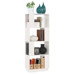 vidaXL Bibliothèque/Séparateur de pièce Blanc 51x25x132 cm Pin solide