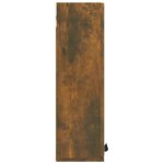 vidaXL Armoire à miroir de salle de bain Chêne fumé 64x20x67 cm