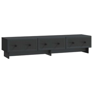 vidaXL Meuble TV 147 x 34 5 x 30 cm Noir Bois d'ingénierie
