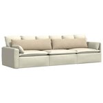 vidaXL Coussins de canapé 2 pc tissu Crème 145 x 40 cm