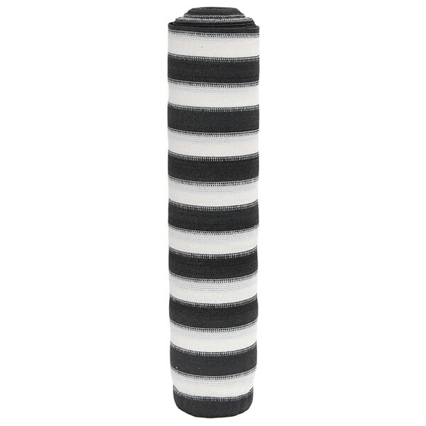 vidaXL Filet brise-vue anthracite et blanc 1 2x10 m PEHD 195 g/m²