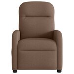vidaXL Fauteuil inclinable de massage électrique marron tissu