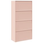 vidaXL Armoire de rangement 2 Pièces Rose 90 x 40 x 180 cm Acier