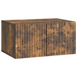 vidaXL Meuble TV mural Chêne fumé 59 5 x 41 x 30 cm Bois d'ingénierie