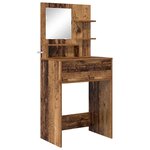 vidaXL Tables de maquillage pour chambre avec tiroir Bois Ancien