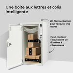 Boîte aux lettres et colis 2-en-1 connectée Boks One (RAL 9010)