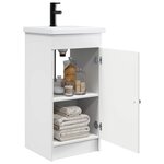 vidaXL Meuble de salle de bain avec évier Blanc 42 x 40 x 84 5 cm