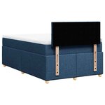 vidaXL Sommier à lattes de lit avec matelas bleu 120x190 cm tissu