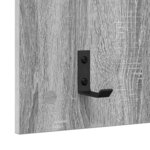 vidaXL Porte-manteau mural avec étagère Gris Sonoma 40 x 10 x 90 cm
