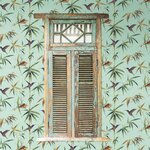 Noordwand papier peint kolibri and bamboo turquoise