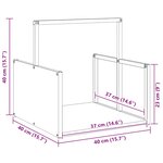 vidaXL Portant de bois chauffage blanc 40x40x40 cm