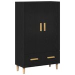 vidaXL Haut Armoire Noir 70 x 31 x 115 cm Bois d'ingénierie
