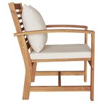 vidaXL Chaises de jardin 2 Pièces Naturel 60 x 65 x 76.5 cm