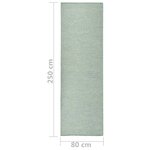 vidaXL Tapis à tissage plat d'extérieur 80x250 cm Turquoise