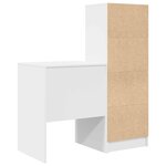 vidaXL Bureau avec tiroir avec étagère avec stockage 2 Pièces Blanc