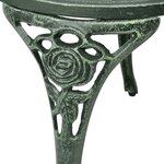 vidaXL Ensemble de bistro 3 Pièces Aluminium coulé Vert