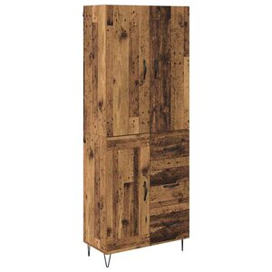 vidaXL Haut Armoire avec tiroir 2 Pièces Bois ancien Bois d'ingénierie