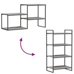 vidaXL Étagères murales 4 Pièces sonoma gris 60x40x1 5 cm bois ingénierie