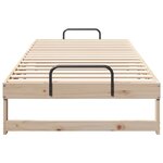 vidaXL Cadre de lit Marron 100 x 220 cm Pin massif