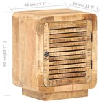 vidaXL Table de chevet 40x30x50 cm Bois de manguier brut