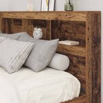 vidaXL Tête de lit de rangement Bois ancien 140 cm Bois d'ingénierie